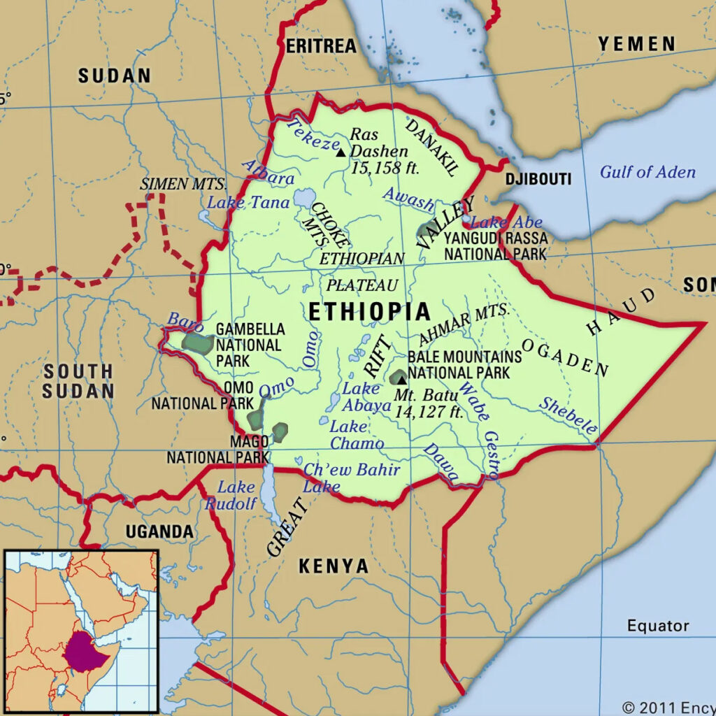 Map of Ethiopia